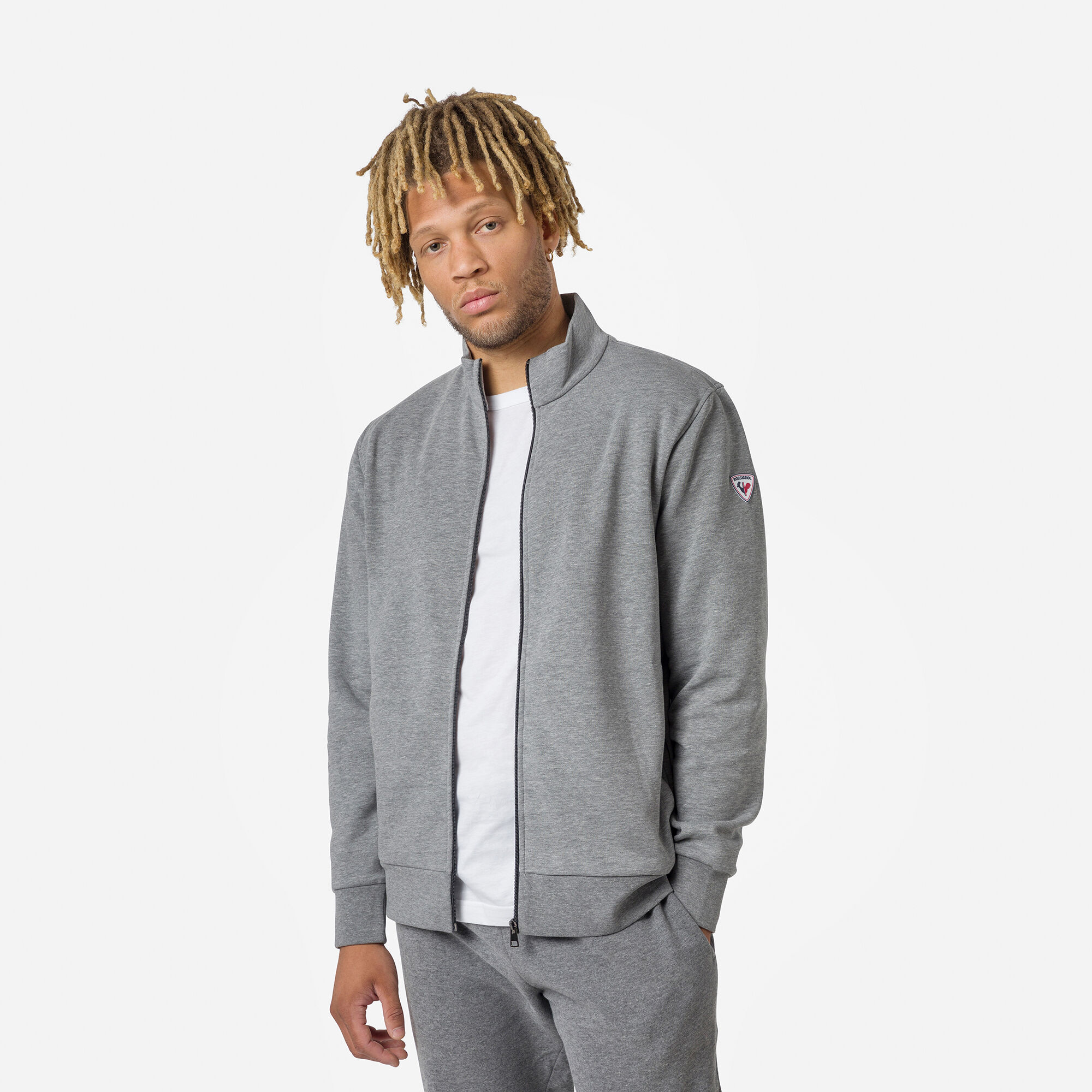 Sweat en coton zippé Logo Homme