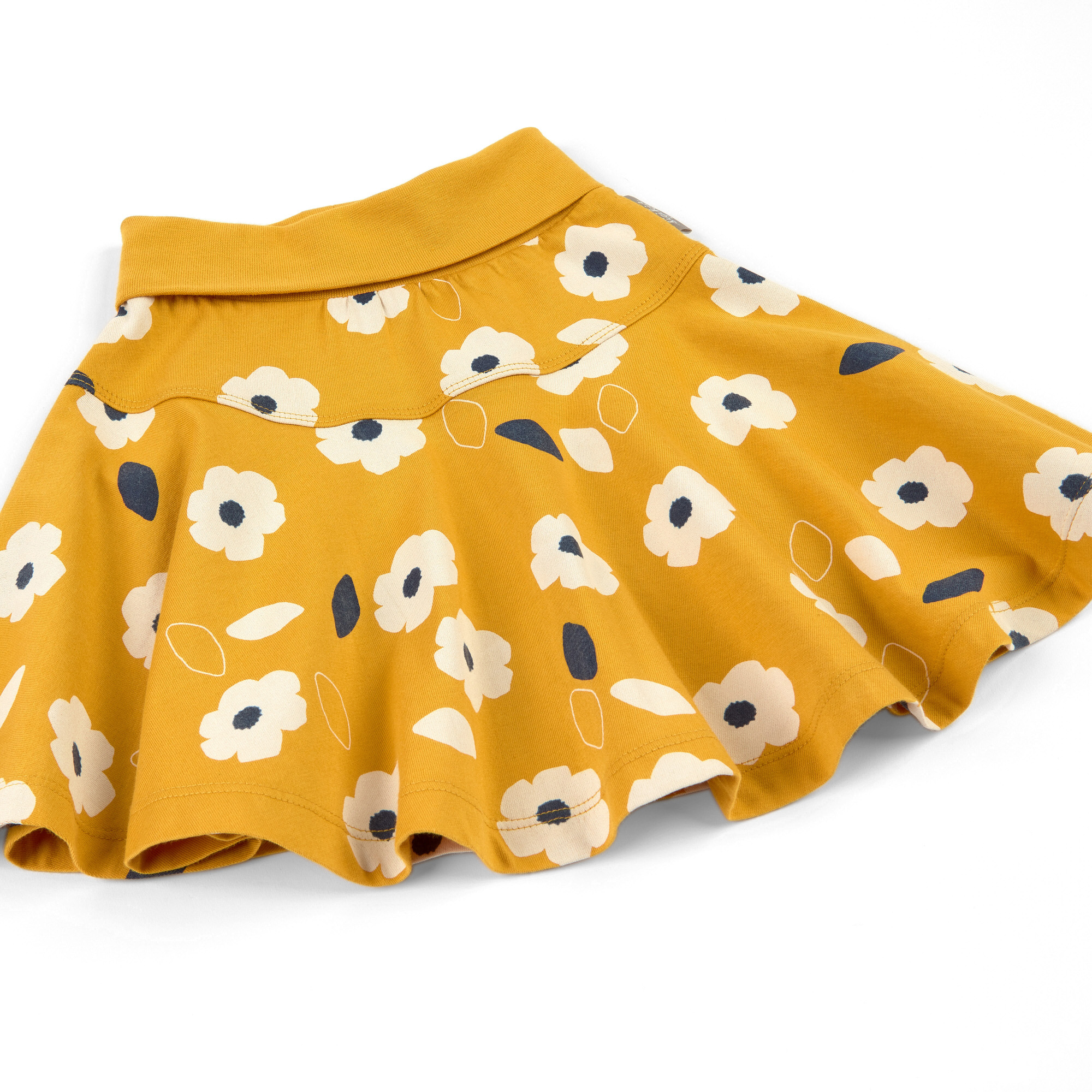 Sommer Kinderrock in Gelb mit Blümchen Print