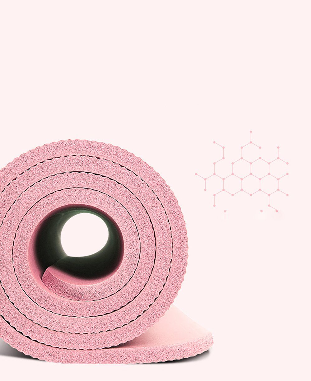 SCOSPORT Yogamatte Yogamatte Rutschfest & Gepolstert Weiche Yoga Matte mit Tragegurt (1 tlg, Gymnastikmatte, Gym Matte, Pilates Matte, Fitness Matte, 185x61cm), Hautfreundliche Fitnessmatte, Sportmatte Dicke 10mm