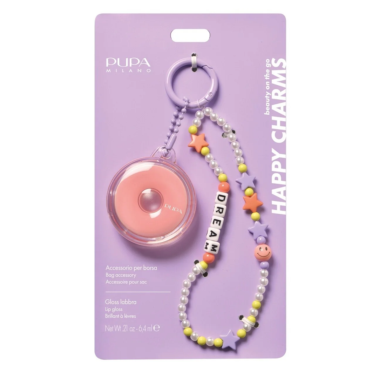 Brillo labial Happy Charms y otros accesorios
