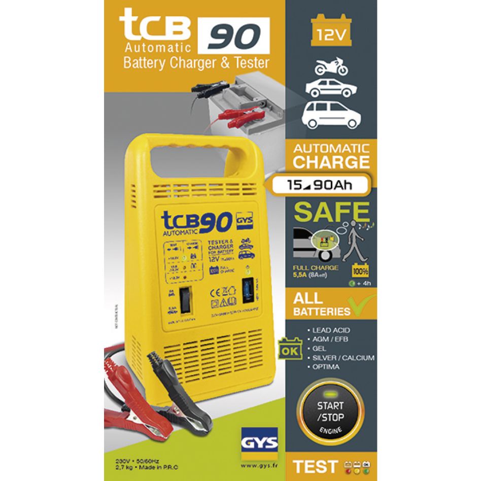 Gys 5192023260 TCB 90 Automatischer 12V 15-90Ah Akkumulator