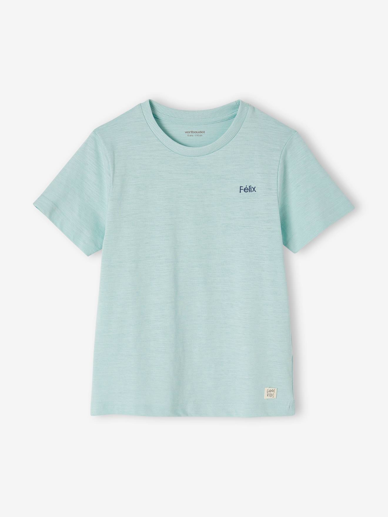Vertbaudet Jungen T-Shirt BASIC, personalisierbar Oeko-Tex - türkis