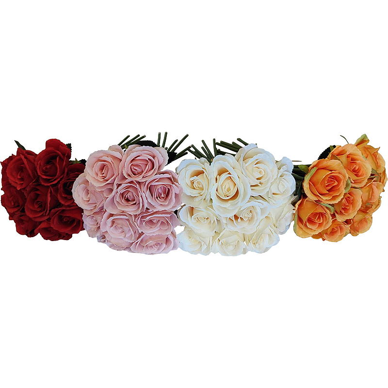 Home Rosebukett 10 stk 26 cm