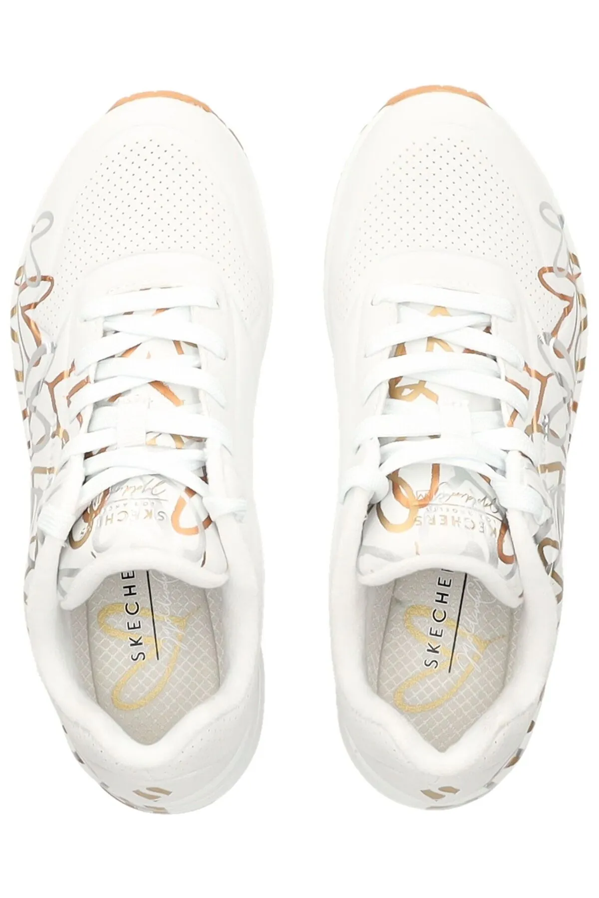 SKECHERS  Sneaker - Goldfarben - Flacher Absatz