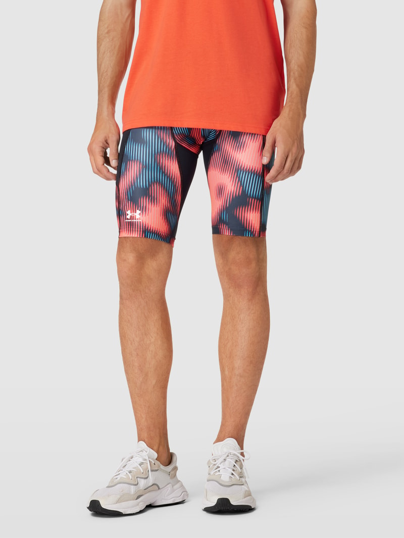Shorts mit Allover-Muster in dunkelrot
