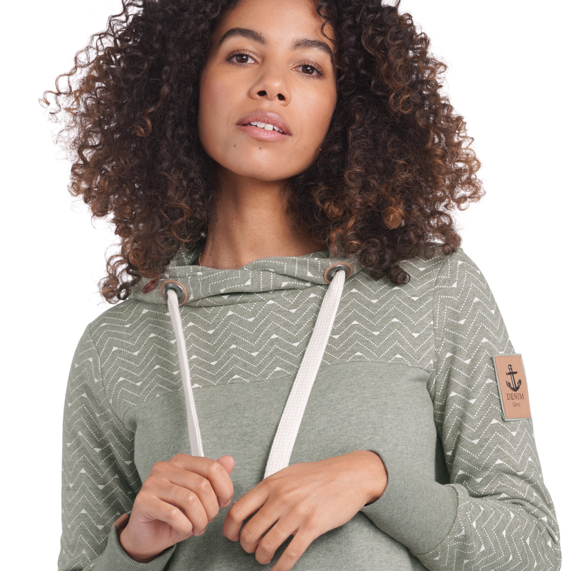 Damen Sweatkleid mit Schalkragen