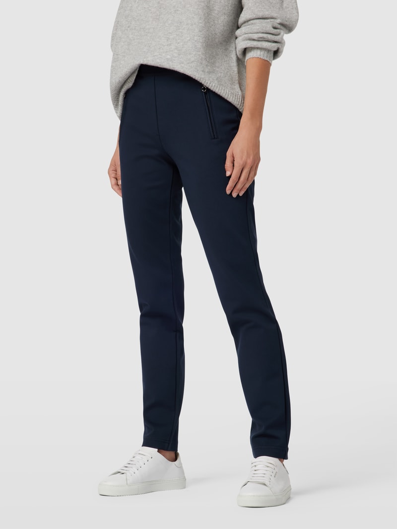 Skinny Fit Stoffhose mit Stretch-Anteil in dunkelblau