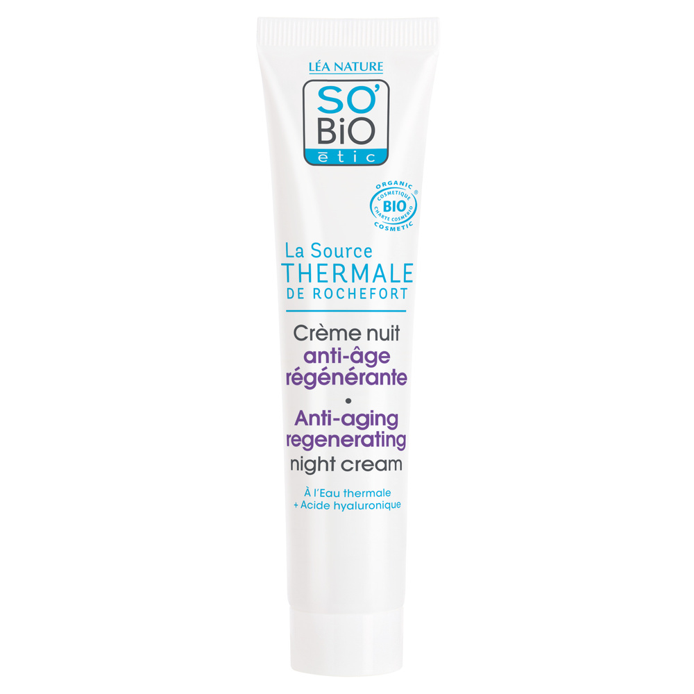 LÉA NATURE SO BiO étic Crème anti-âge régénérante nuit, haute tolérance - Eau thermale de Rochefort Crème nuit