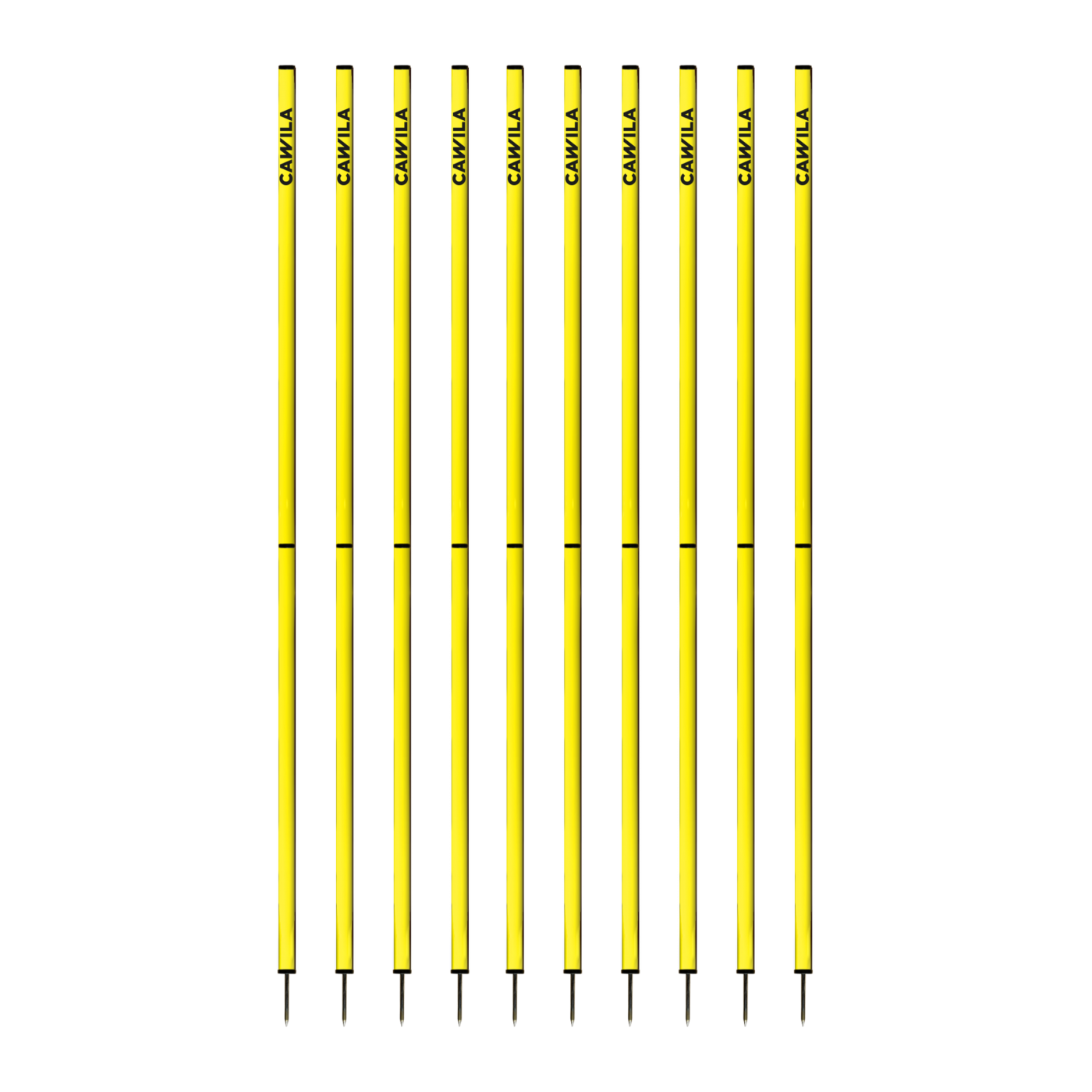 Cawila Academy Slalomstangen 170cm im 10er Set | 33mmx170cm | Gelb
