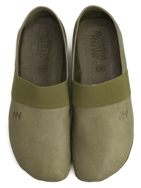 Martin Natur ~ Bio Leder Slipper Apache ~ Khaki