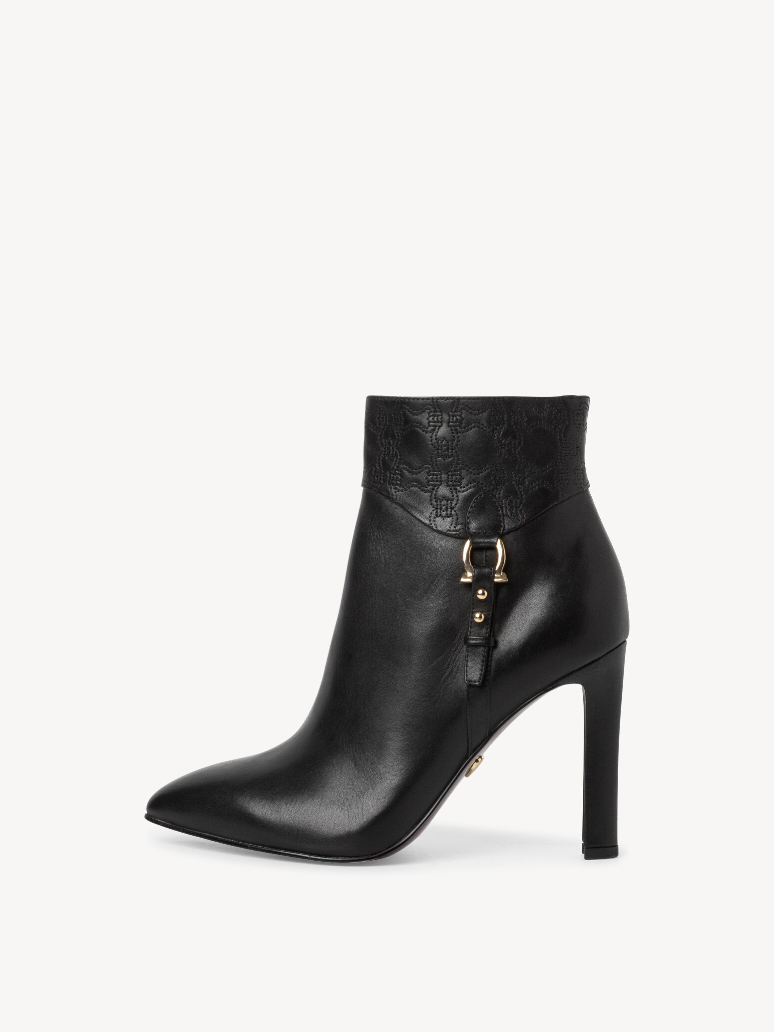 Bottine en cuir - noir