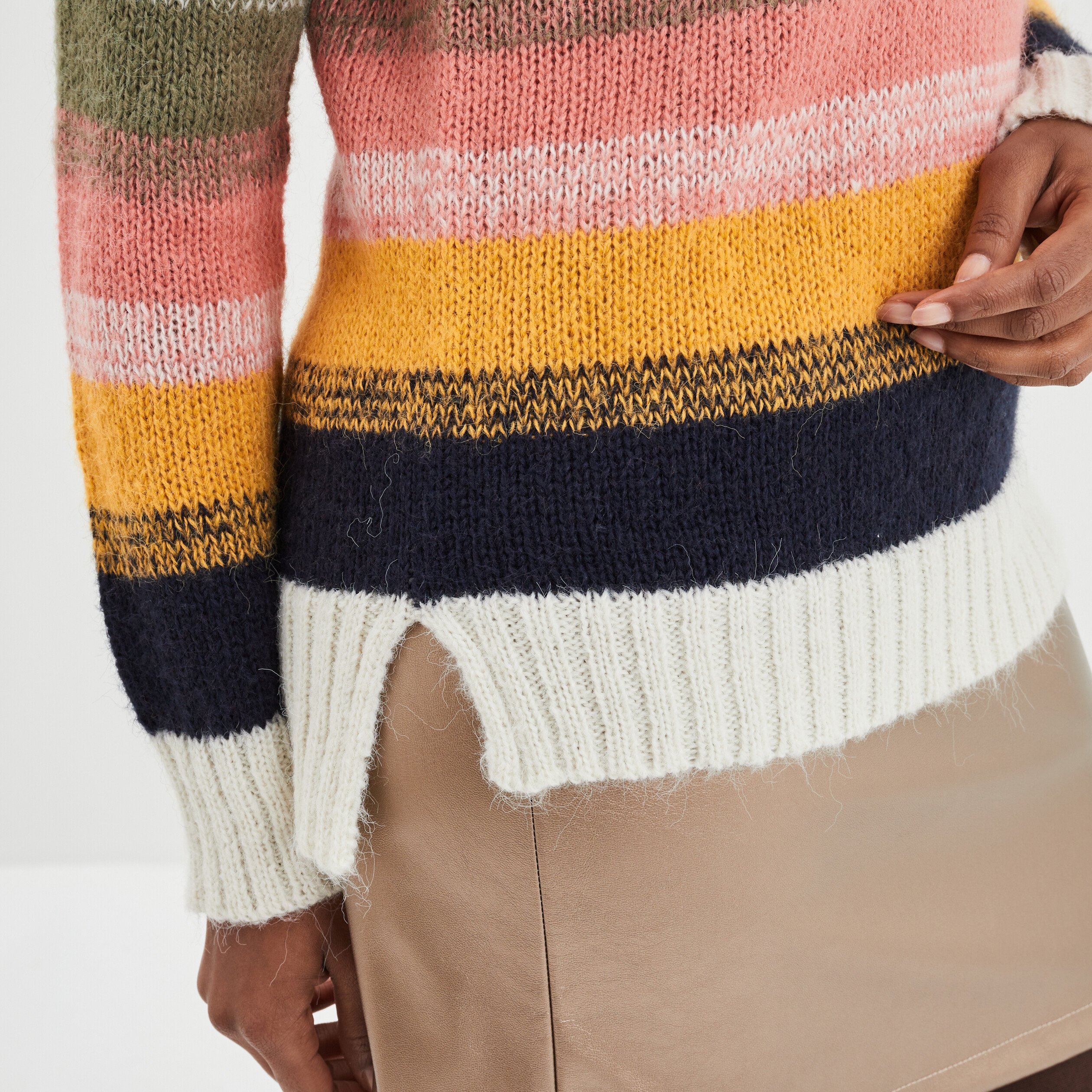 Pull manches longues blanc femme | La Halle