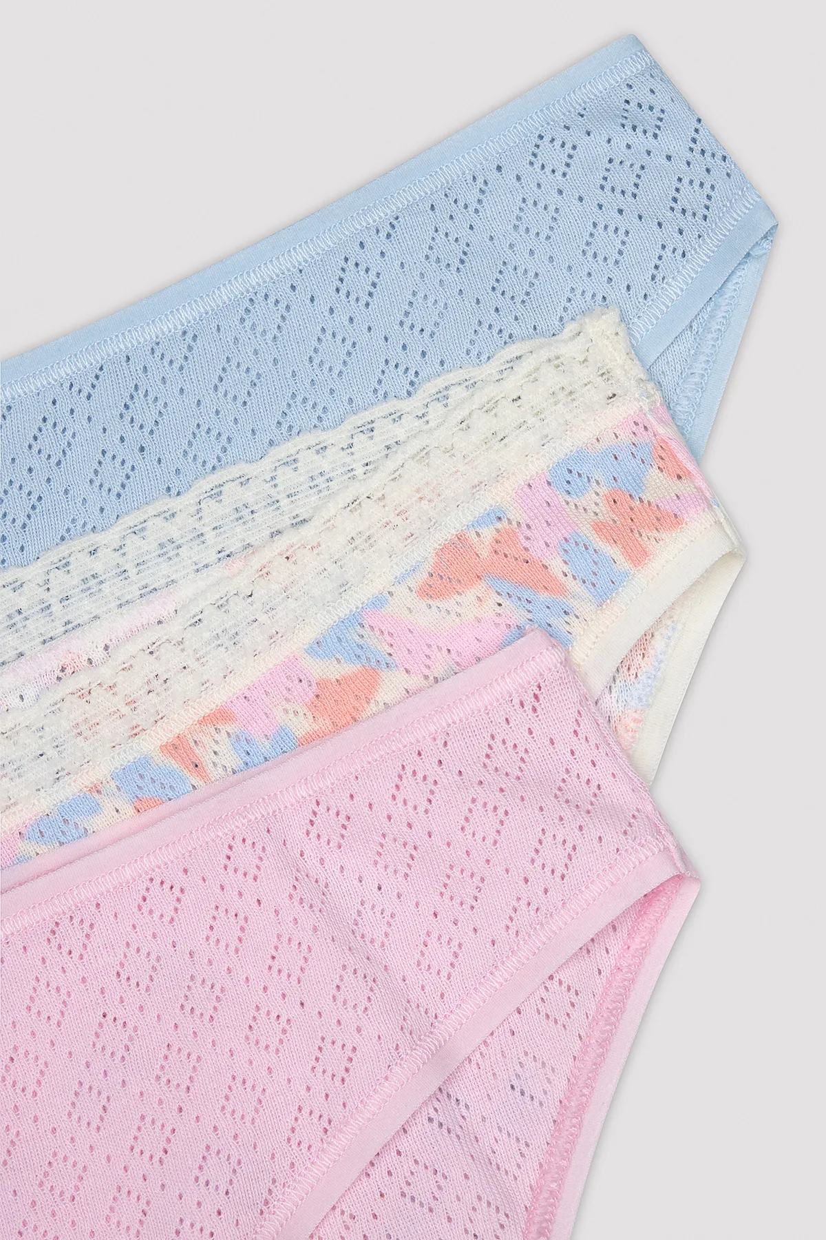 Penti  Mehrfarbiger 3-teiliger Slip mit Schmetterlingsmotiv