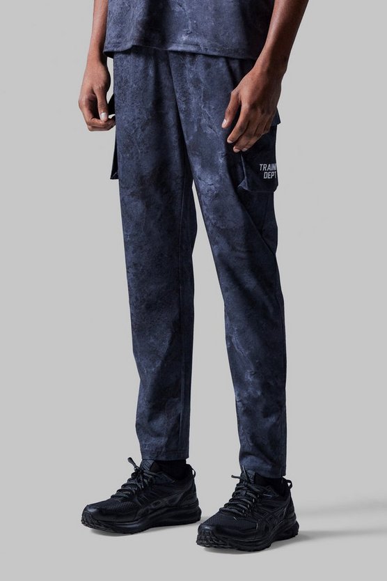 Man Active Camouflage Performance Cargo-Jogginghose