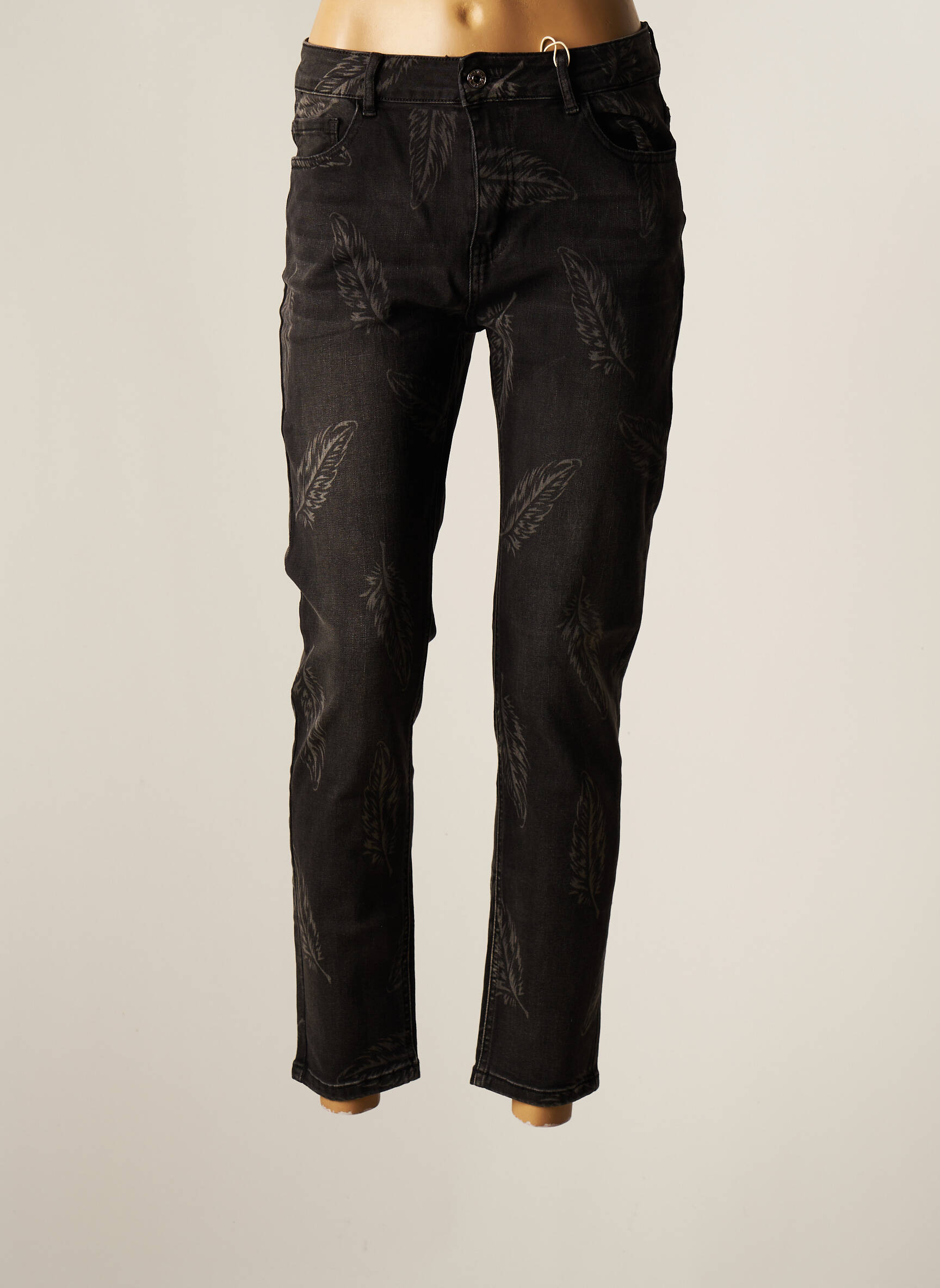 Onado Jeans Coupe Slim Femme couleur noir