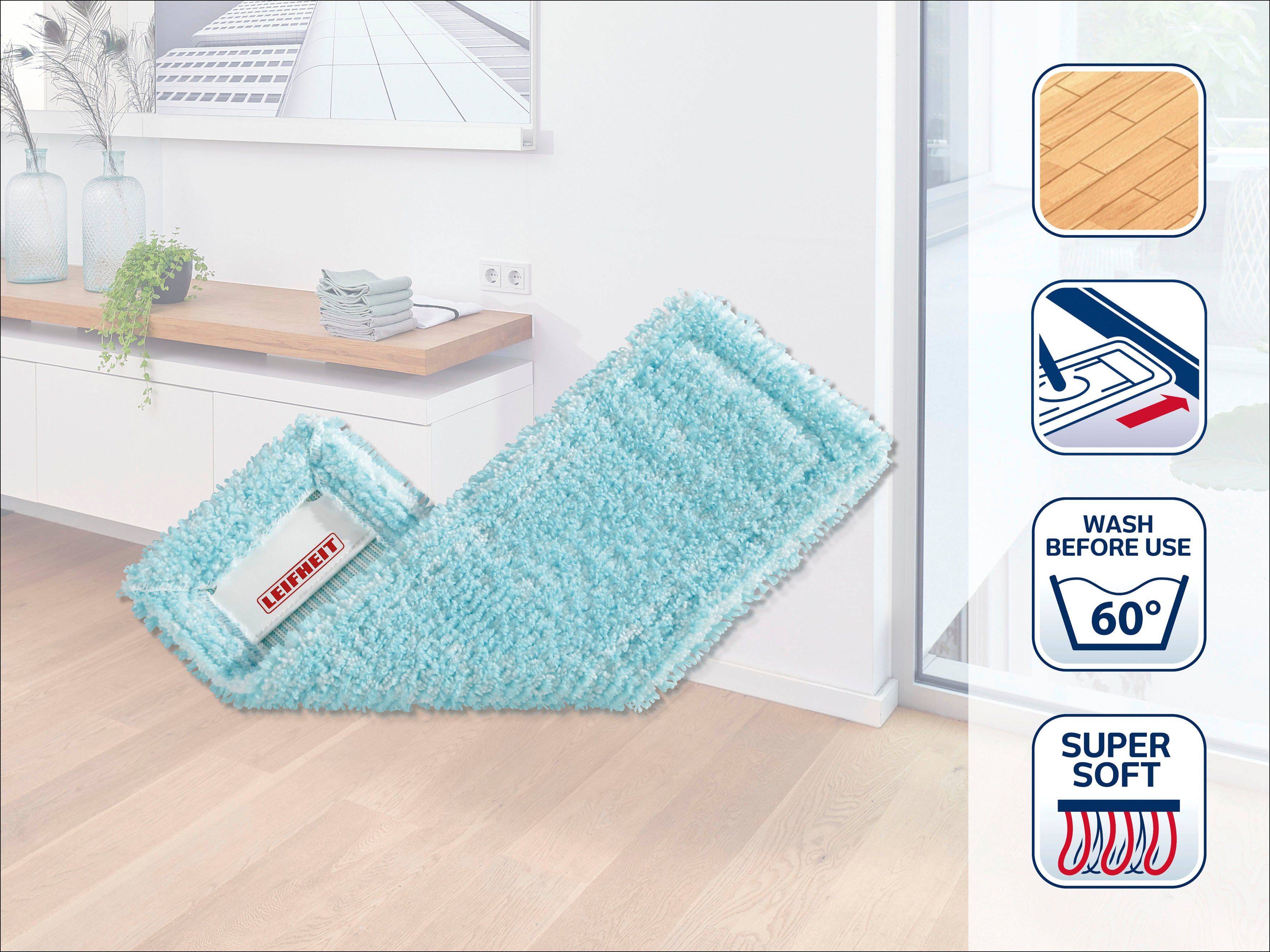 Leifheit Profi XL super soft Wischbezug (Mikrofaser, 16x27 cm)