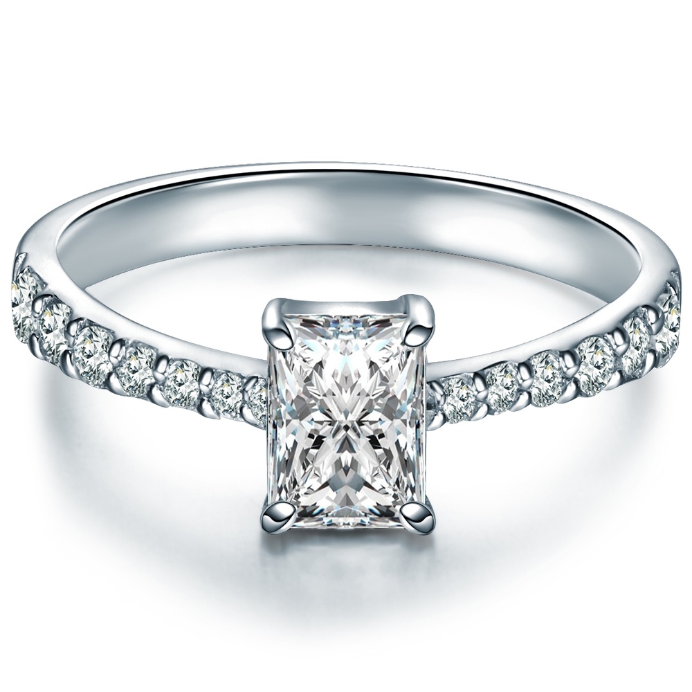 Trilani Bague en argent Argent sterling Oxyde de zirconium (CZ) en Argent Bague