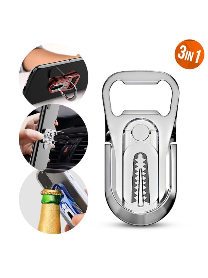 COFI 1453 Die 3-in-1 Handyhalterung mit Flaschenöffner & 360° in Silber günstig kaufen onesize
