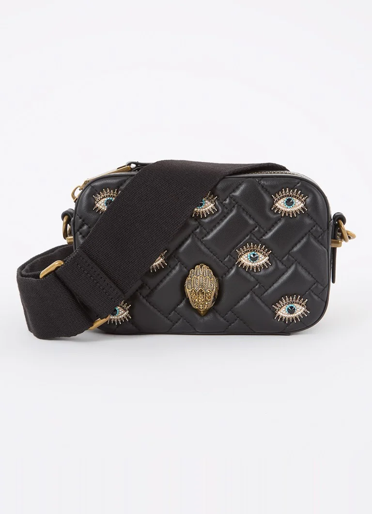 Borsa a tracolla Kensington in pelle di Kurt Geiger, decorata con strass.
