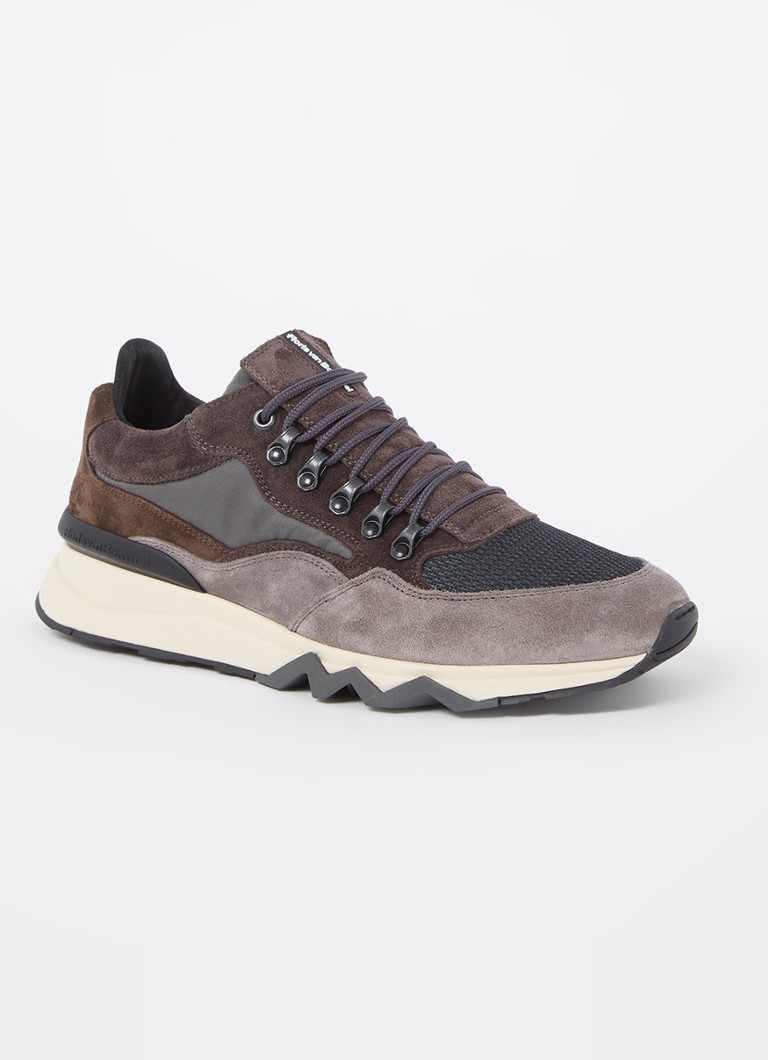 Floris van Bommel De Zager 01.21 suede sneaker with mesh details