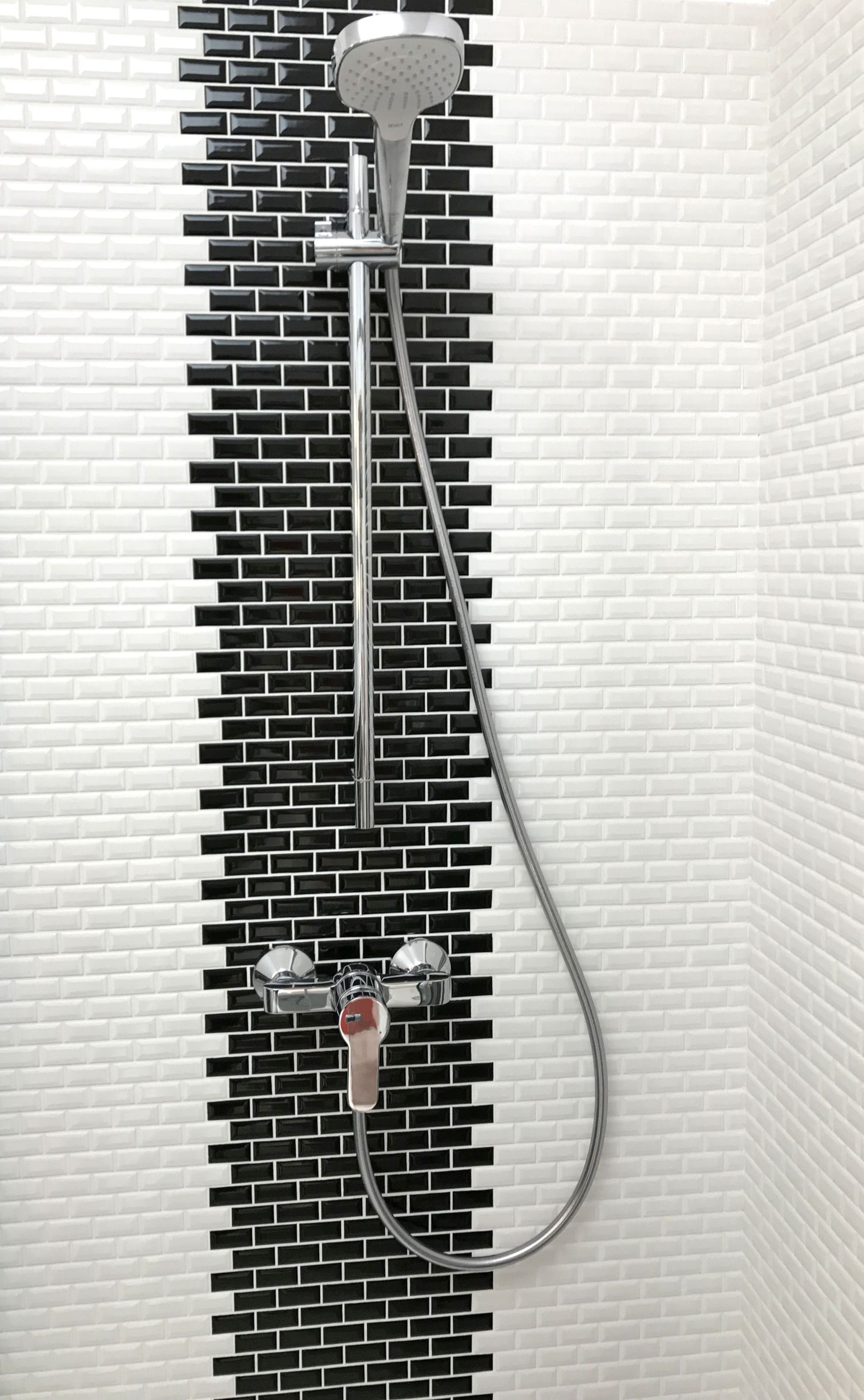 Mosani Mosaikfliesen Mini Metro Mosaik Schwarz Facette Mosaikfliese Keramik Küche