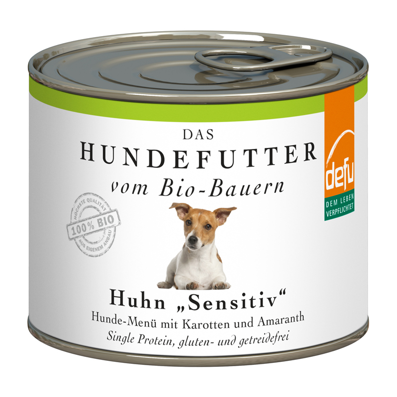 Defu Hundenassfutter Defu Hunde-Menü sensitiv 12x200g Huhn