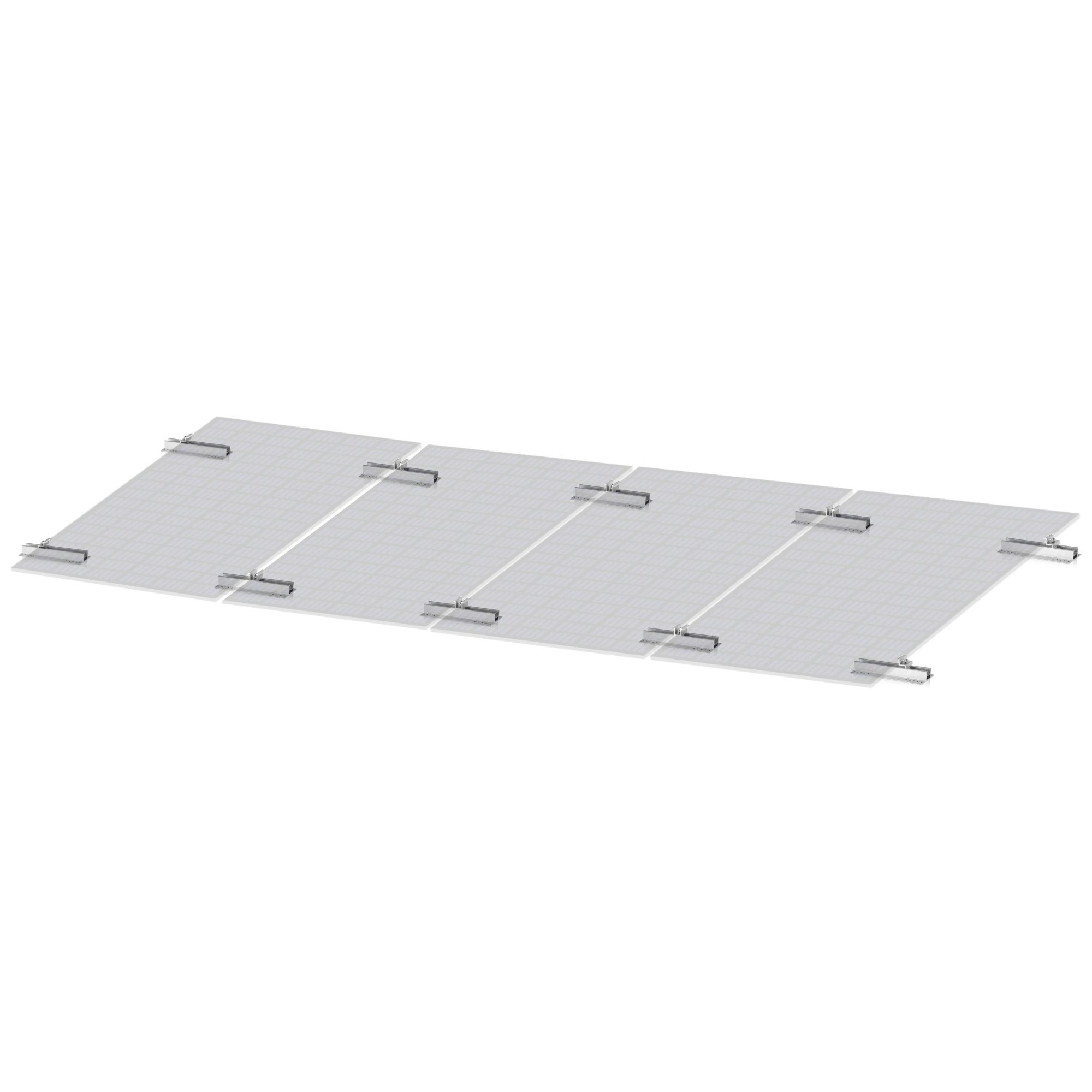 Zelsius Solarmodul Zelsius Solarpanel Halterung für 4 Solarpanele, Solarmodul Halterung, (Set)