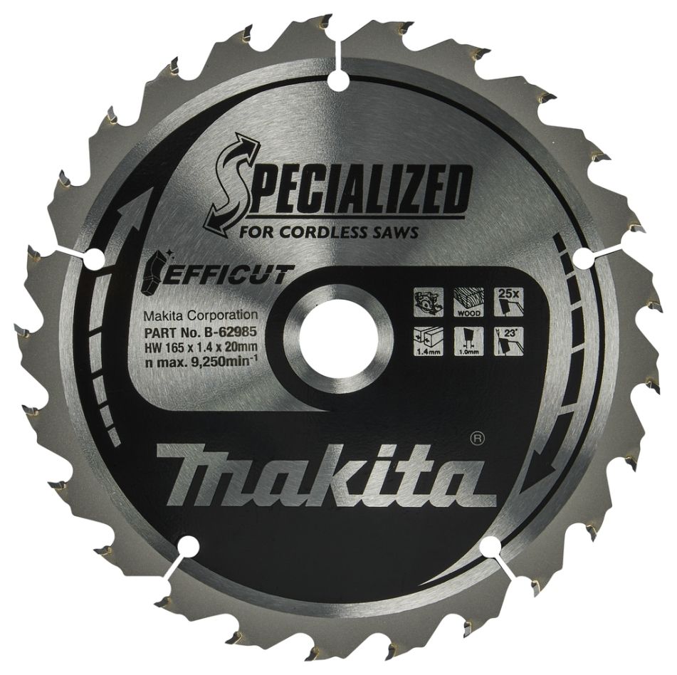 Accessoires Makita B-62985 Lame de scie circulaire spécialisée Makita 165 x 20 x 1,4 mm