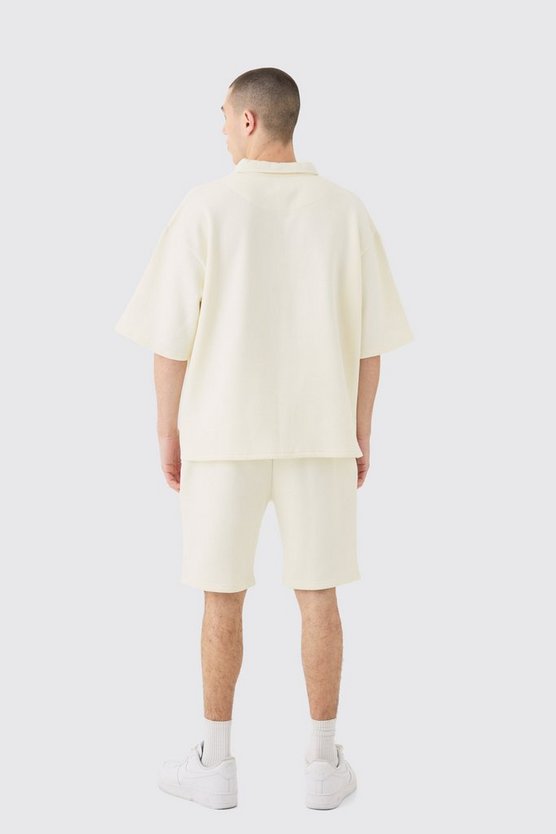 Oversize Rugby-Sweatshirt mit kurzen Ärmeln & Shorts