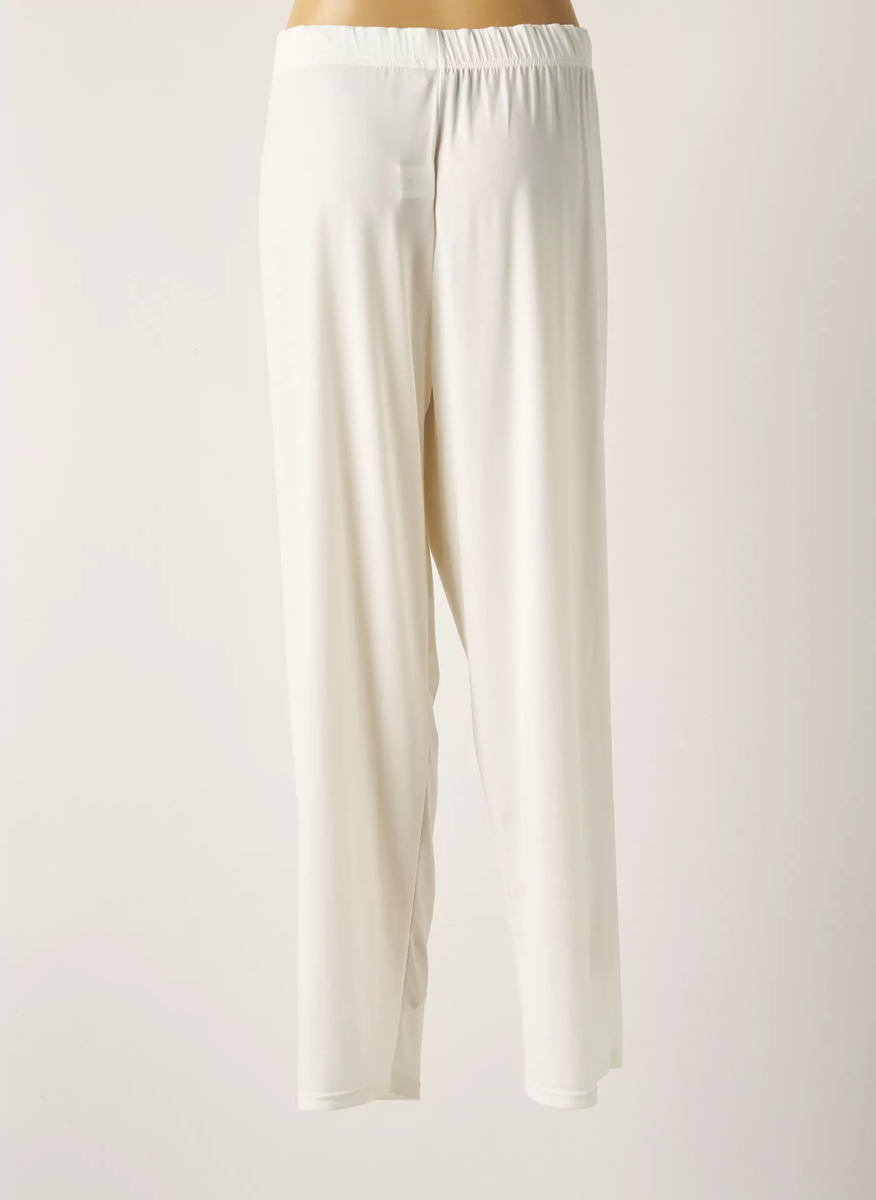 Fluide Paris Pantalons Droits Femme couleur blanc