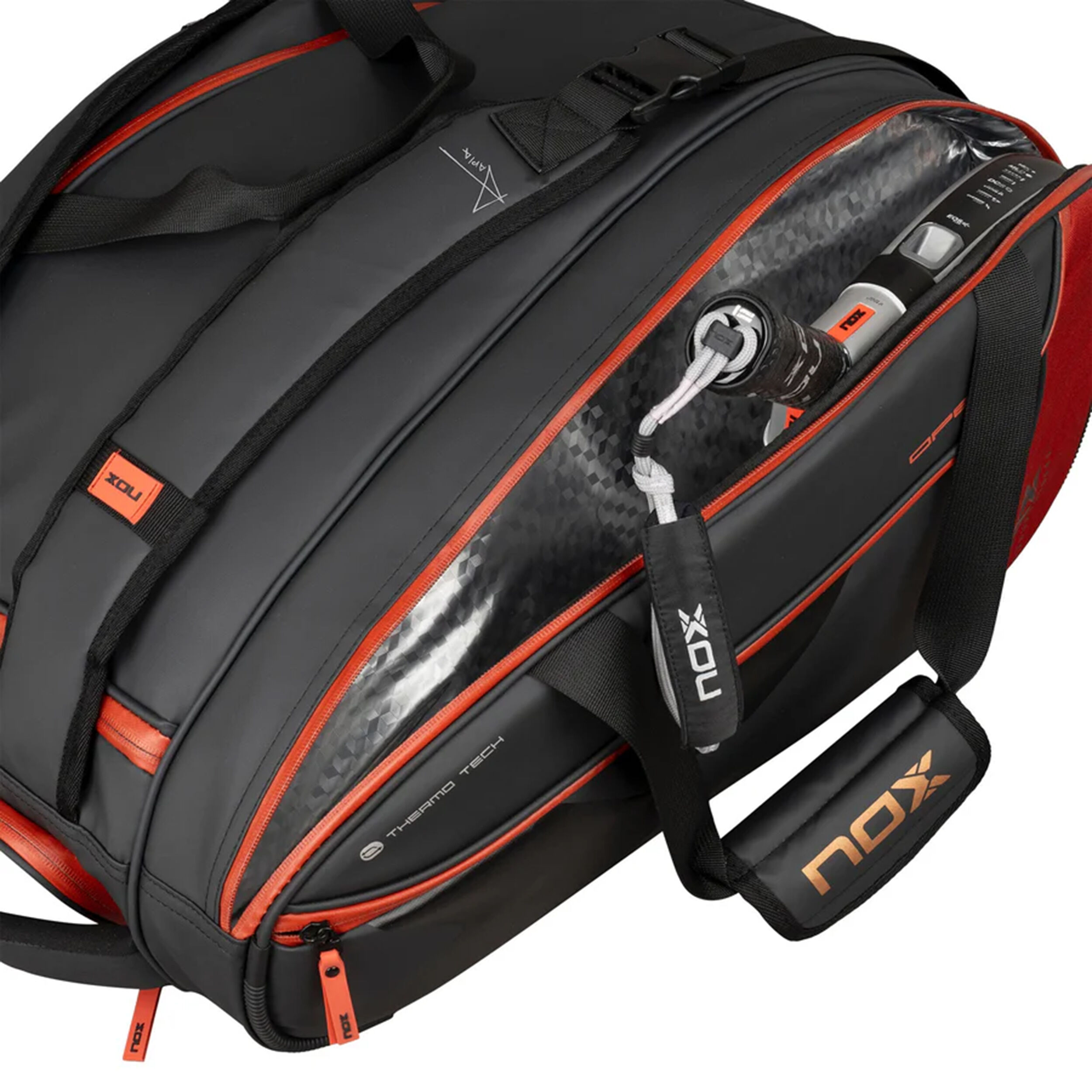 Open Series Padelschlägertasche - Schwarz, Orange