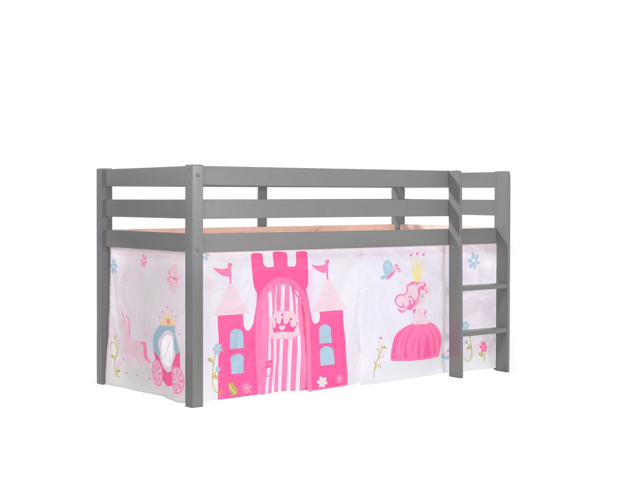 VIPACK Spielbett Pino mit Textilset Vorhang 