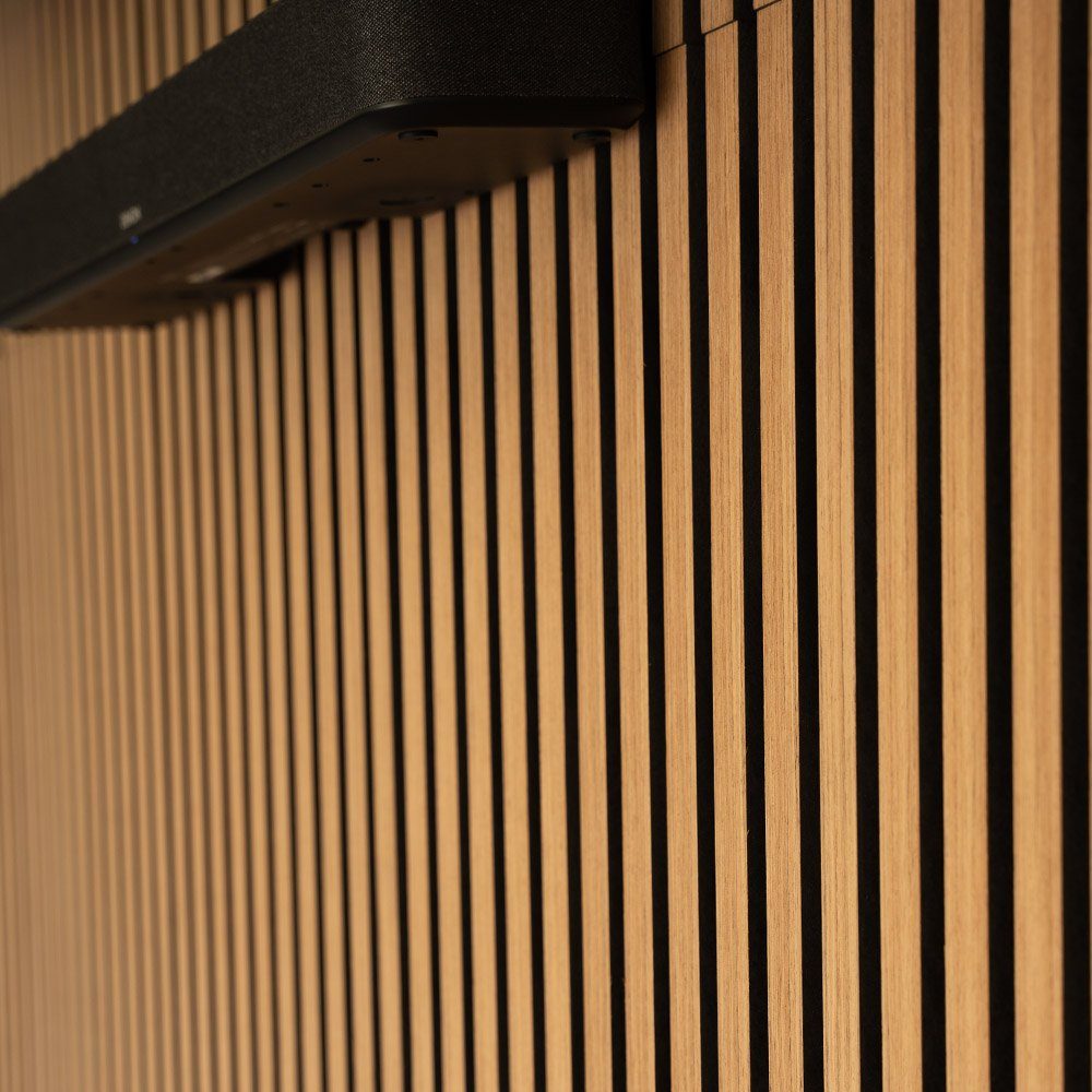 HOME DELUXE Wandpaneel Akustikpaneel / Lamellenwand SONIC, BxL: 40,00x80,00 cm, 0,32 qm, (Schalldämpfend, 1-tlg., Individuell kürzbar und zuschneidbar) Holzwand, Akustik Wand Paneele, Akustik Paneel