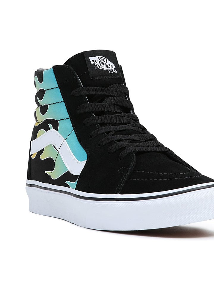 Vans Leder-Sneakers in Schwarz/ Türkis günstig kaufen
