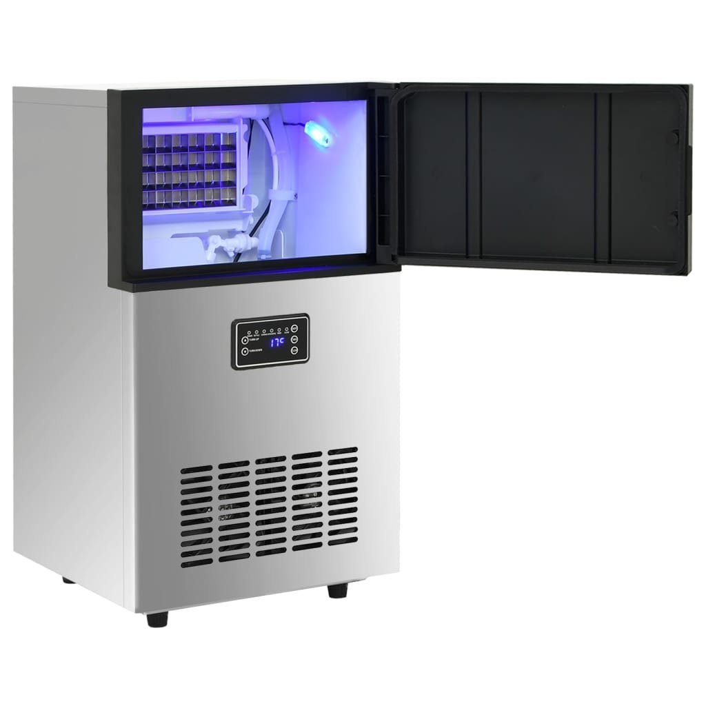 vidaXL Eiswürfelmaschine Eiswürfelmaschine Silbern 45 kg / 24 h