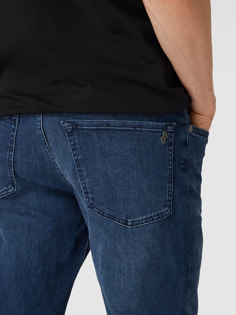Slim Fit Jeans mit Stretch-Anteil Modell 'Re.main' in dunkelblau