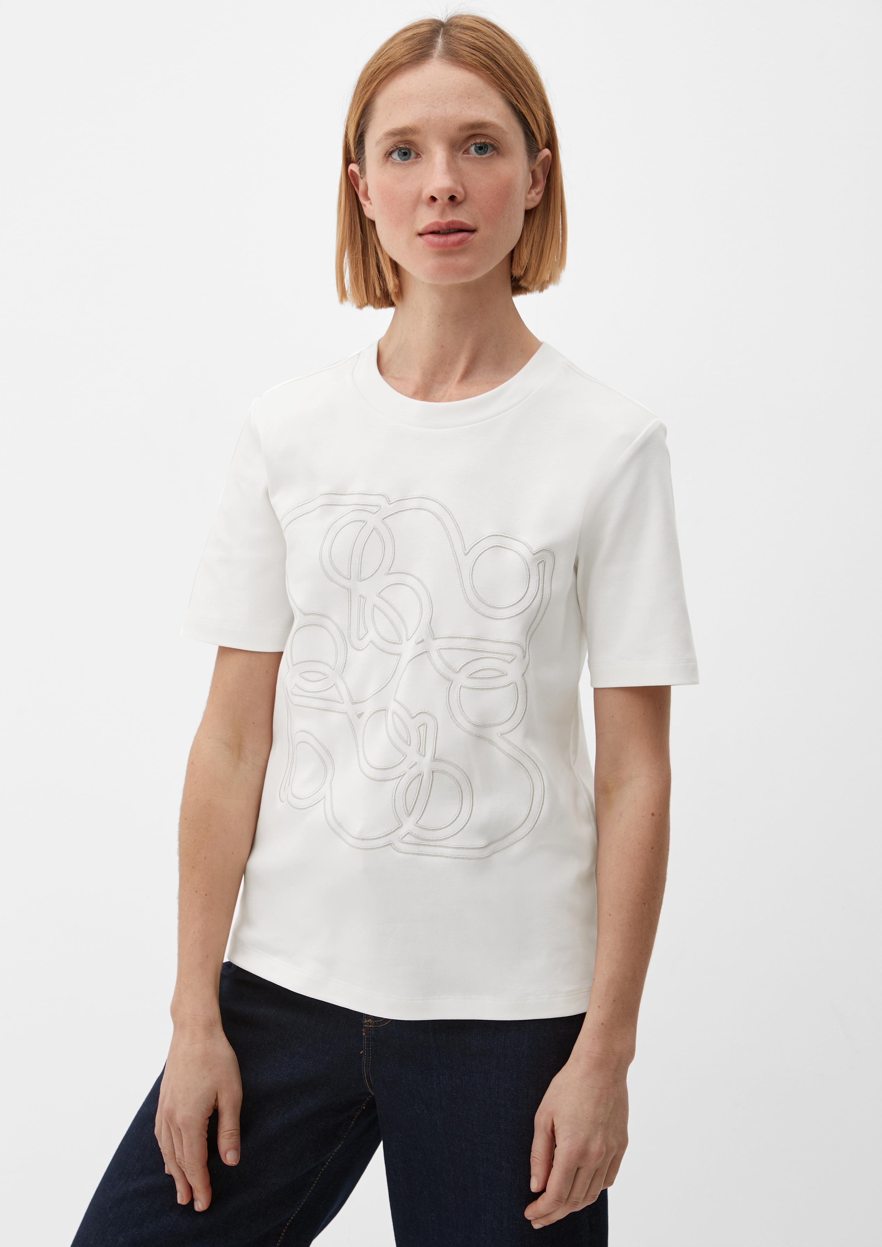 T-Shirt mit Frontstickerei  2130259-02D4