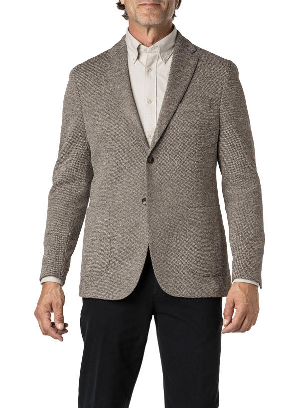 BOGGI MILANO, Sakko, Jersey halbgefüttert, taupe meliert