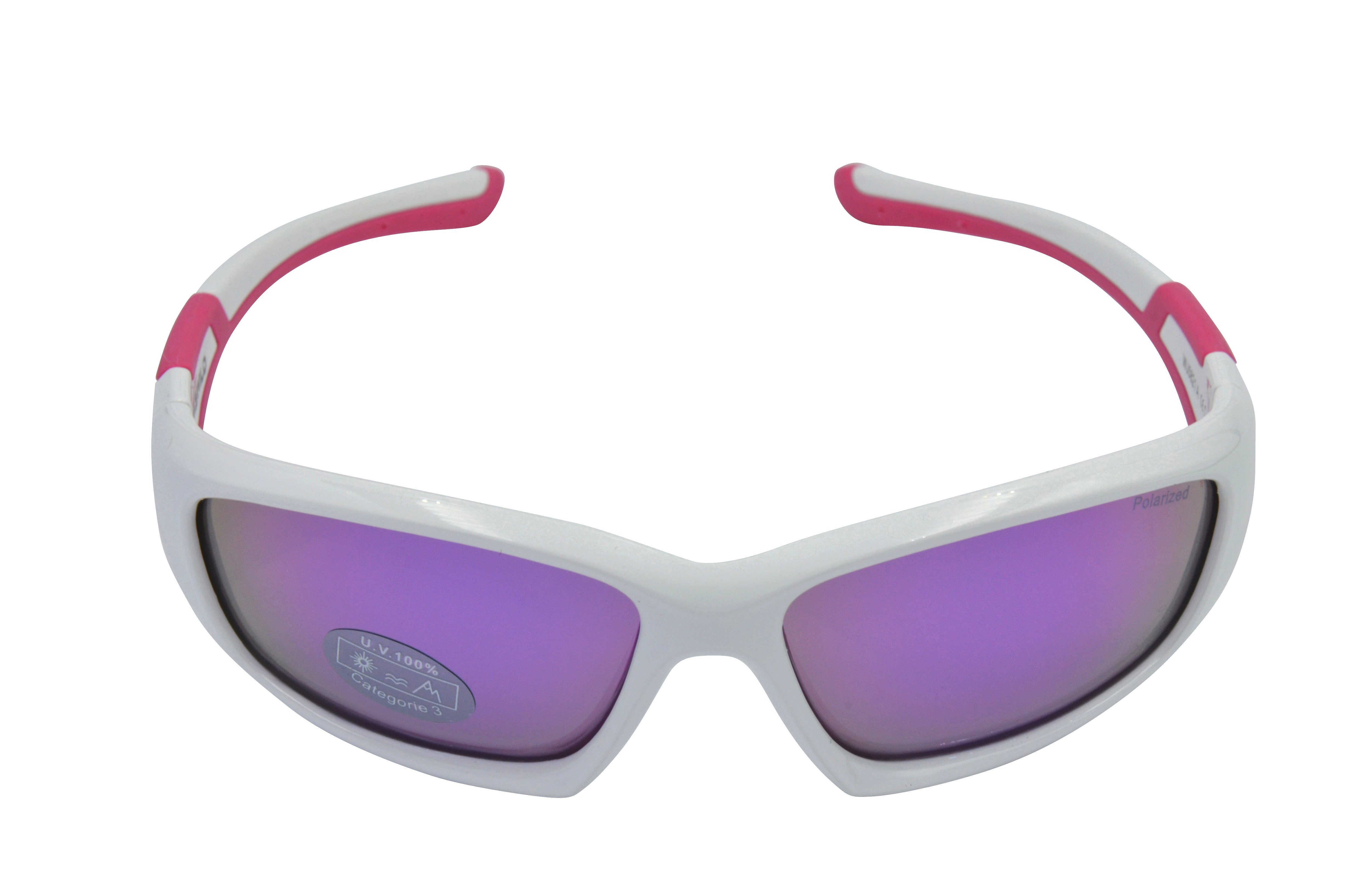 Gamswild Sonnenbrille WJ5821 GAMSKIDS Jugendbrille 5-12 Jahre Kinderbrille Mädchen Jungen kids Unisex, beere, blau, weiß, schwarz-grün, polarisierte Gläser