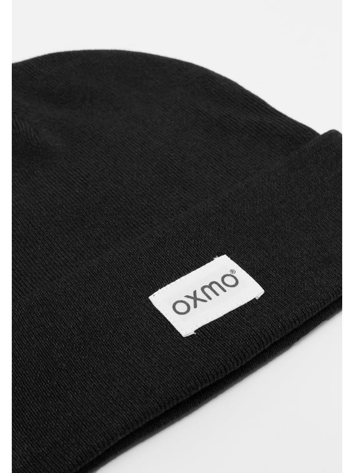Oxmo Beanie OXBiene 21300548-ME Strickmütze mit Logobadge in Schwarz günstig kaufen onesize