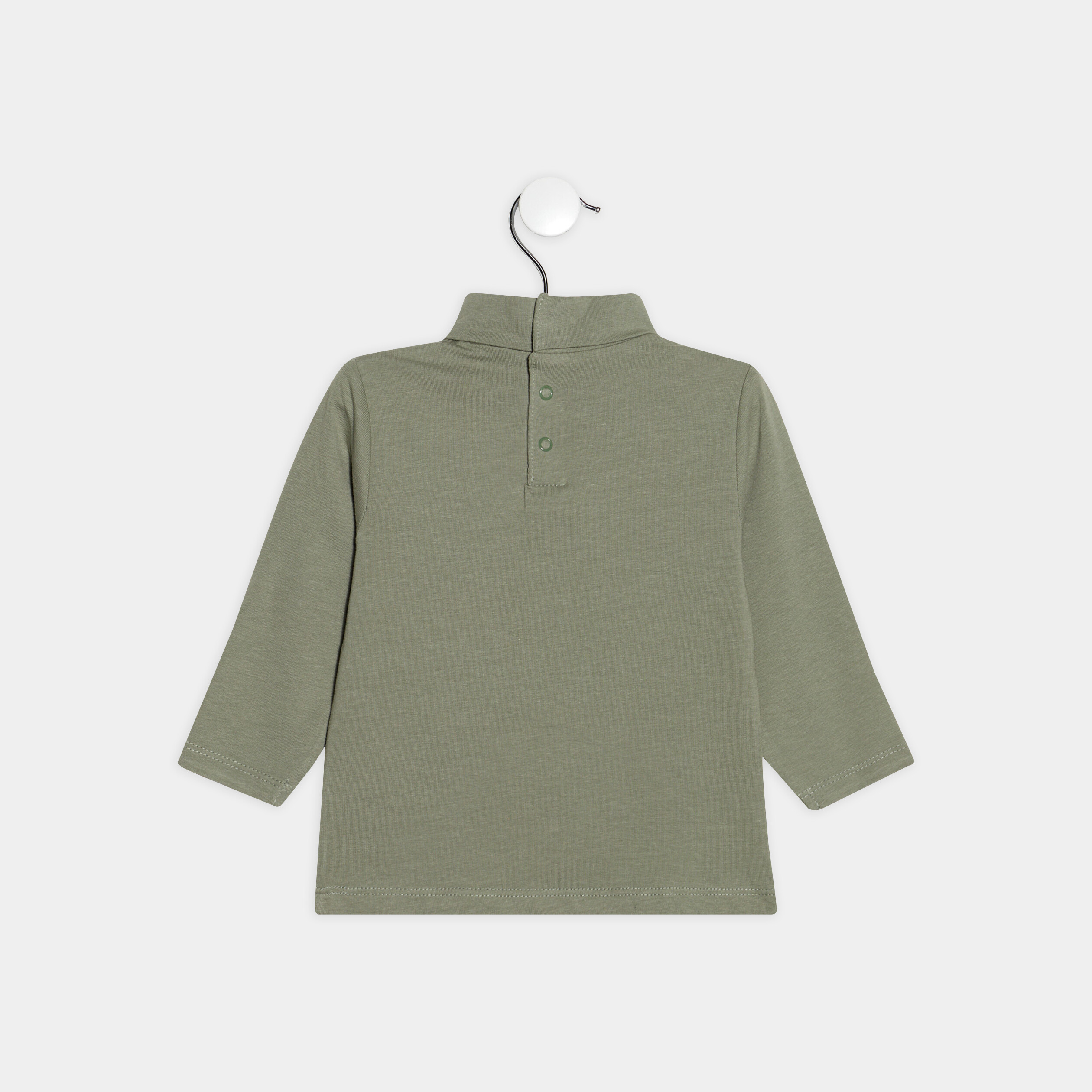 T-shirt avec col roulé vert kaki bébé garçon | La Halle
