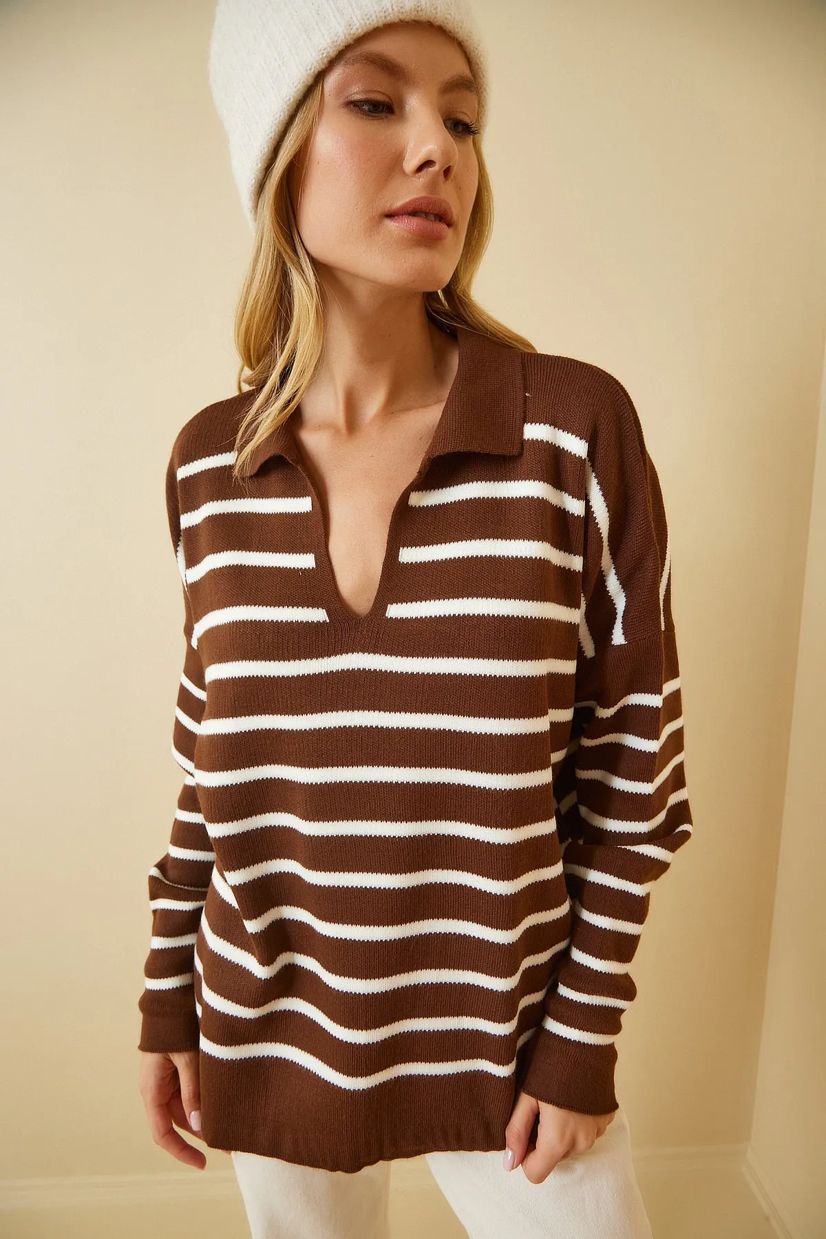 Happiness İstanbul  Pullover - Braun - Regular Fit