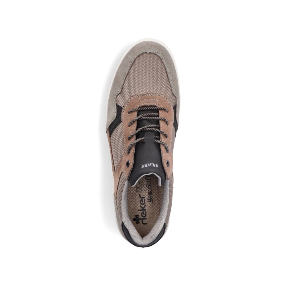 Rieker Herren Sneaker Low platingrau-nussbraun