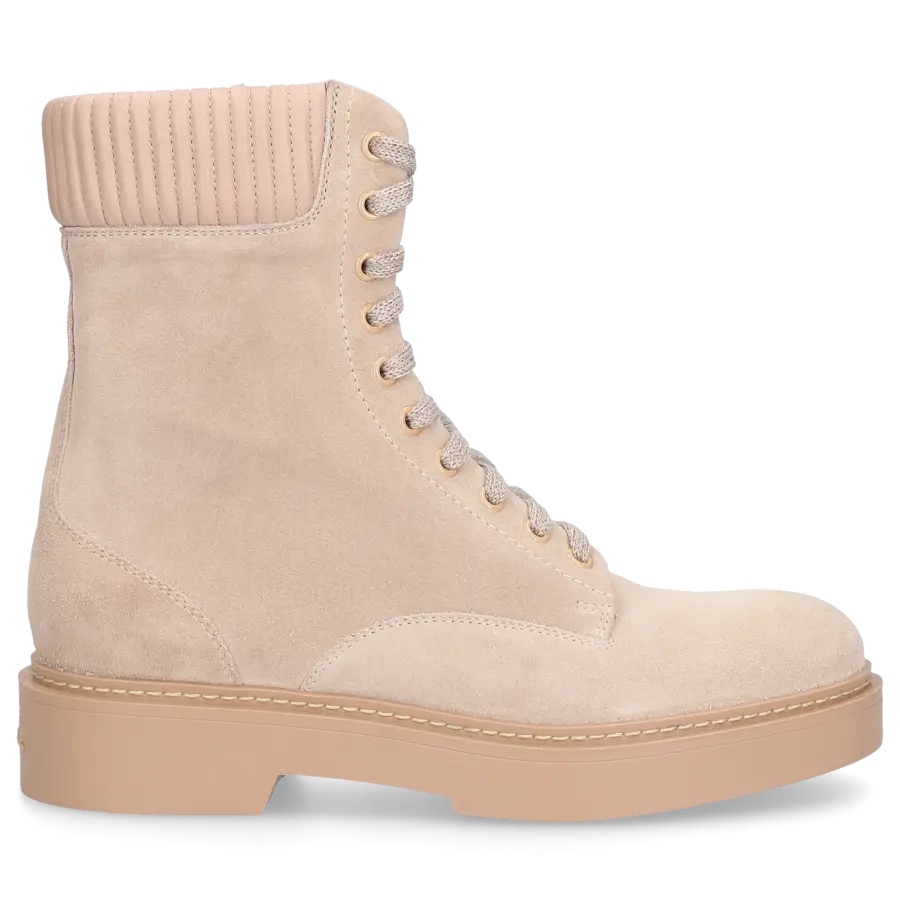Santoni - Stiefeletten 59569 Veloursleder - beige