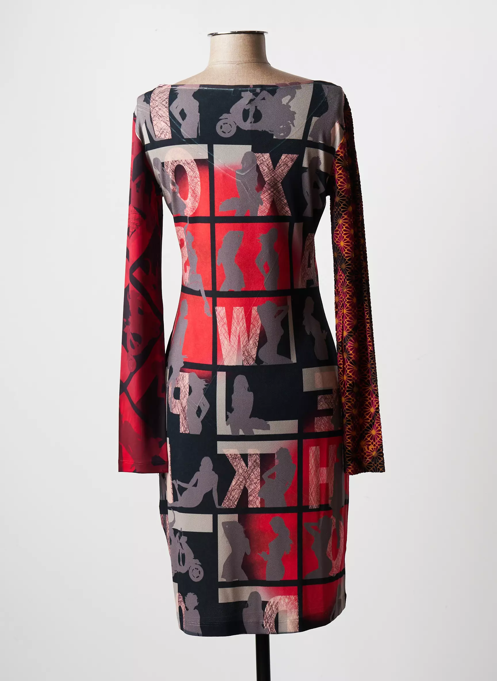 Eroke Robes Mi Longues Femme couleur rouge