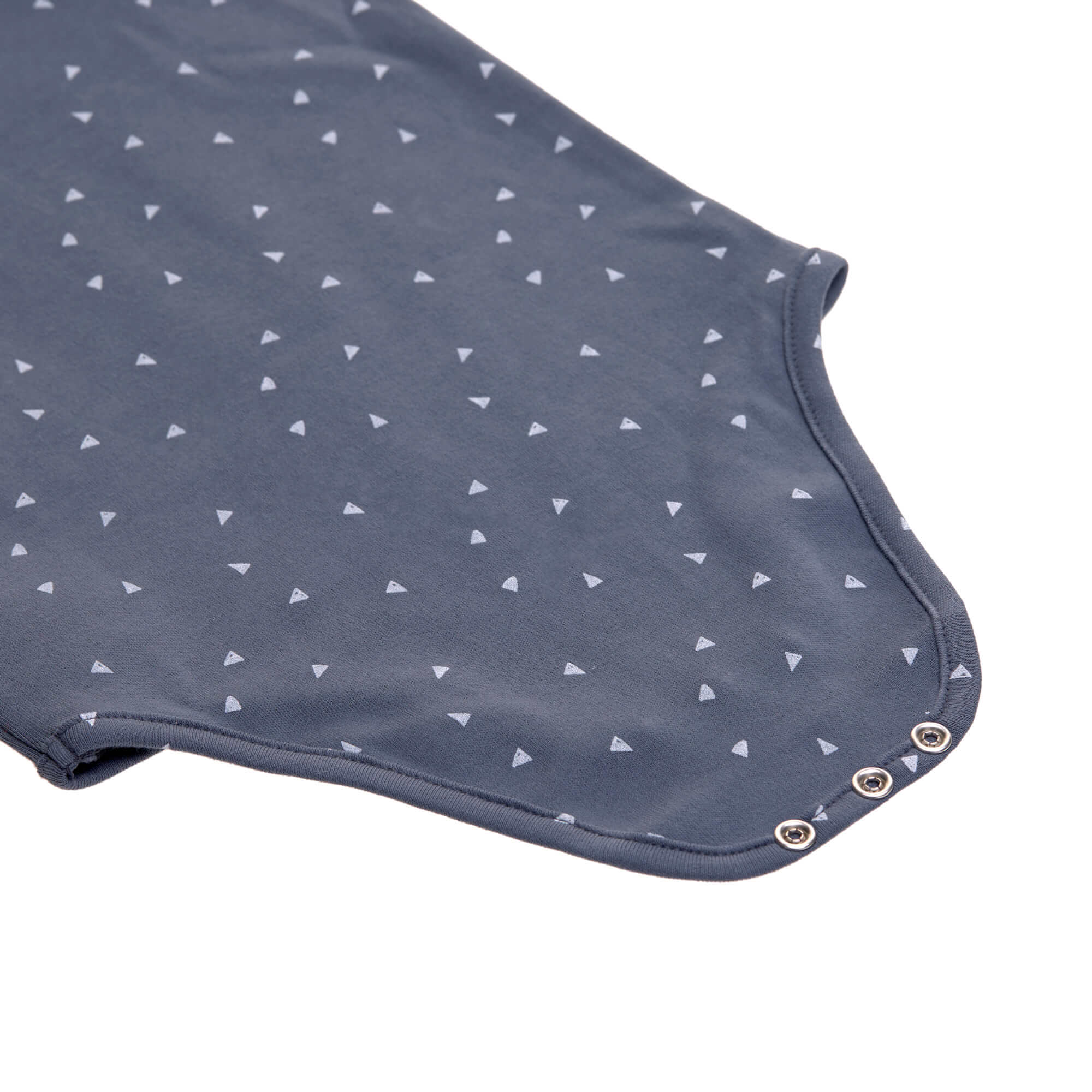 Baby Wickelbody langarm - Bio Baumwolle, Dreiecke, Blau