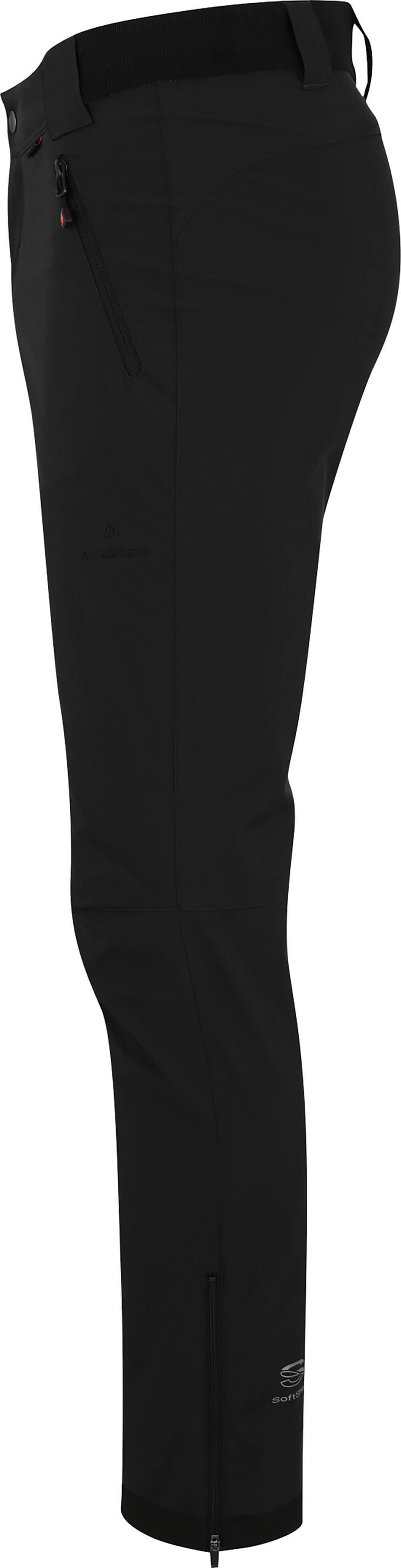 Bergson Outdoorhose KALLE COMFORT (slim) Herren Softshellhose, winddicht, strapazierfähig, Normalgrößen, schwarz