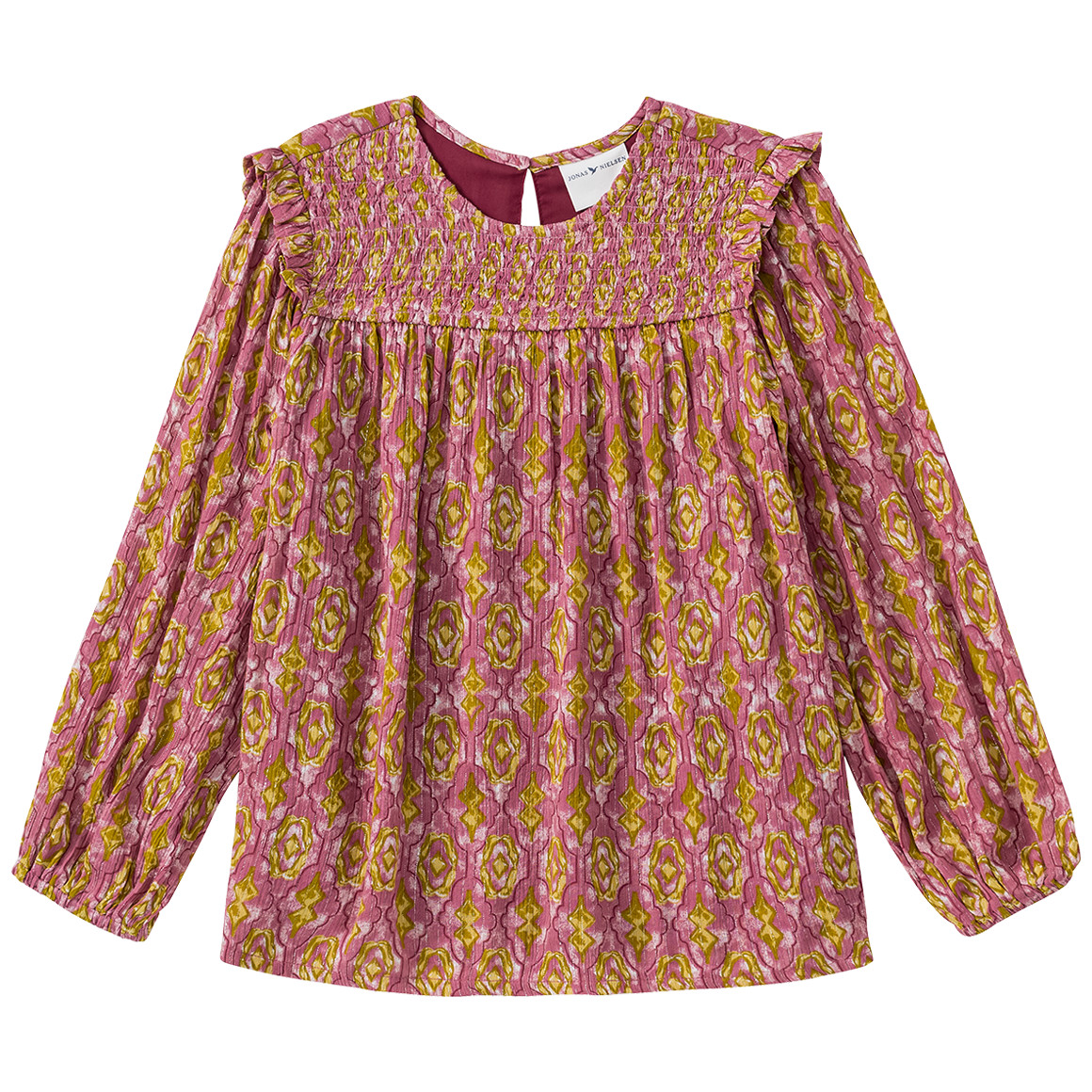 Mädchen Bluse mit grafischem Allover-Print