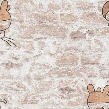 living walls Papiertapete Boys & Girls, Steinoptik, Kinderzimmertapete Tapete Stein