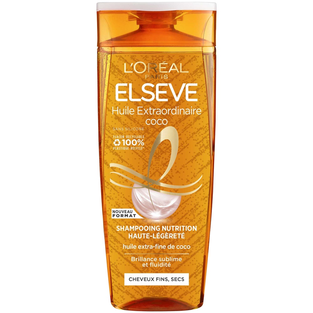 L'Oréal Paris Elseve Huile Extraordinaire Shampooing Coco 300ml Shampoing cheveux secs